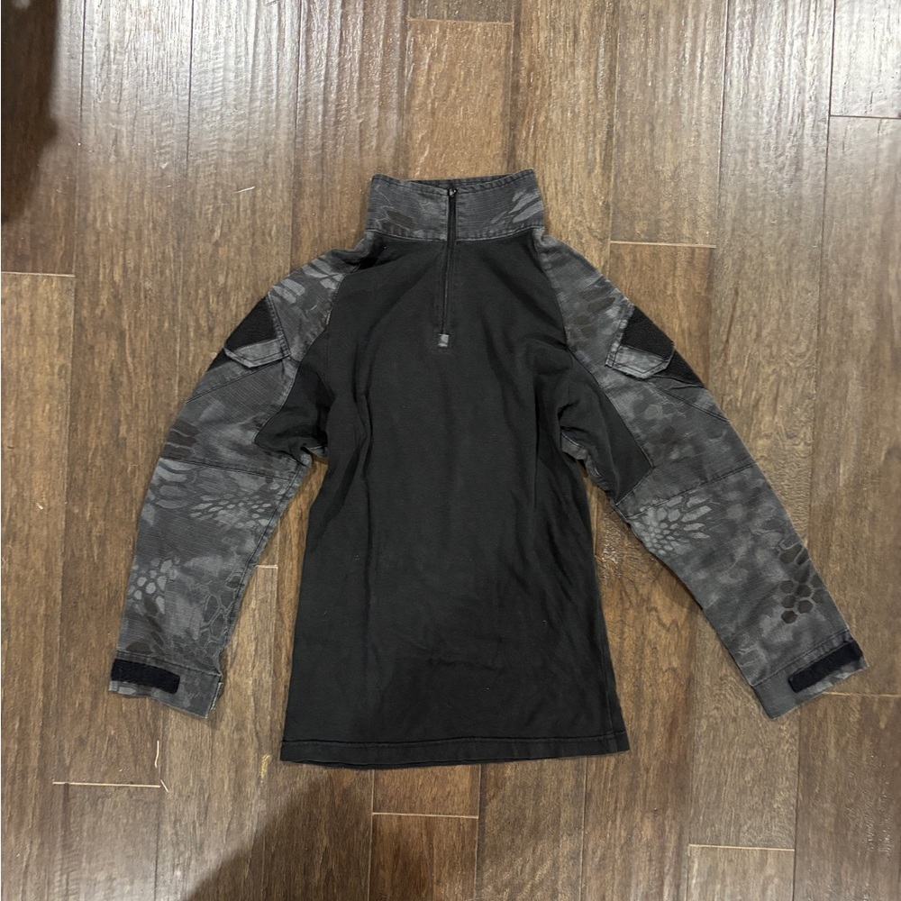 Tactical Black and Gray Long Sleeve Top